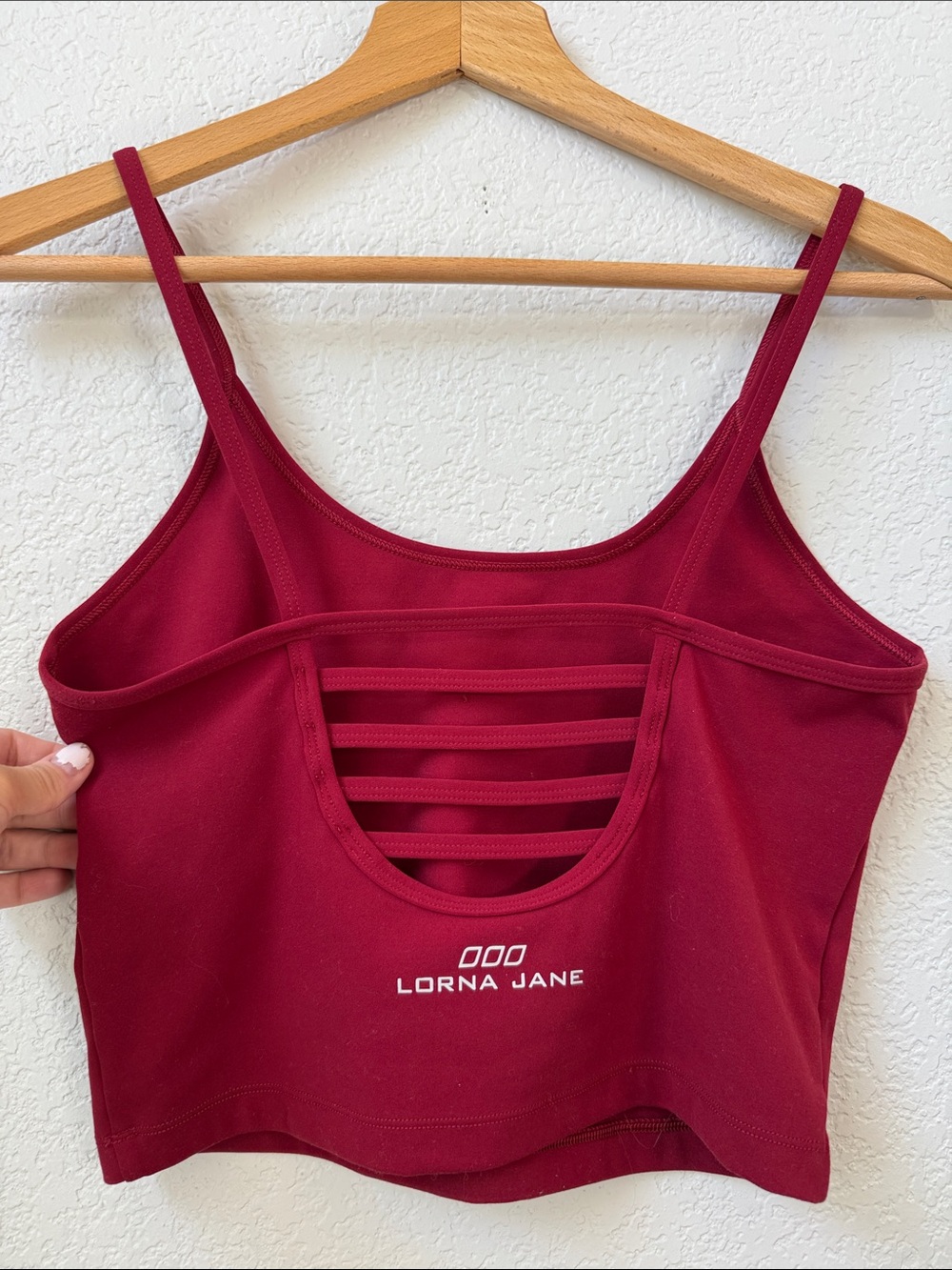 Lorna Jane Crop Top Work Out Tank Red size Medium - Picture 6 of 8